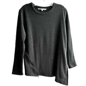 Rachel Roy Long Sleeve Crew Neck Asymmetrical Sweater